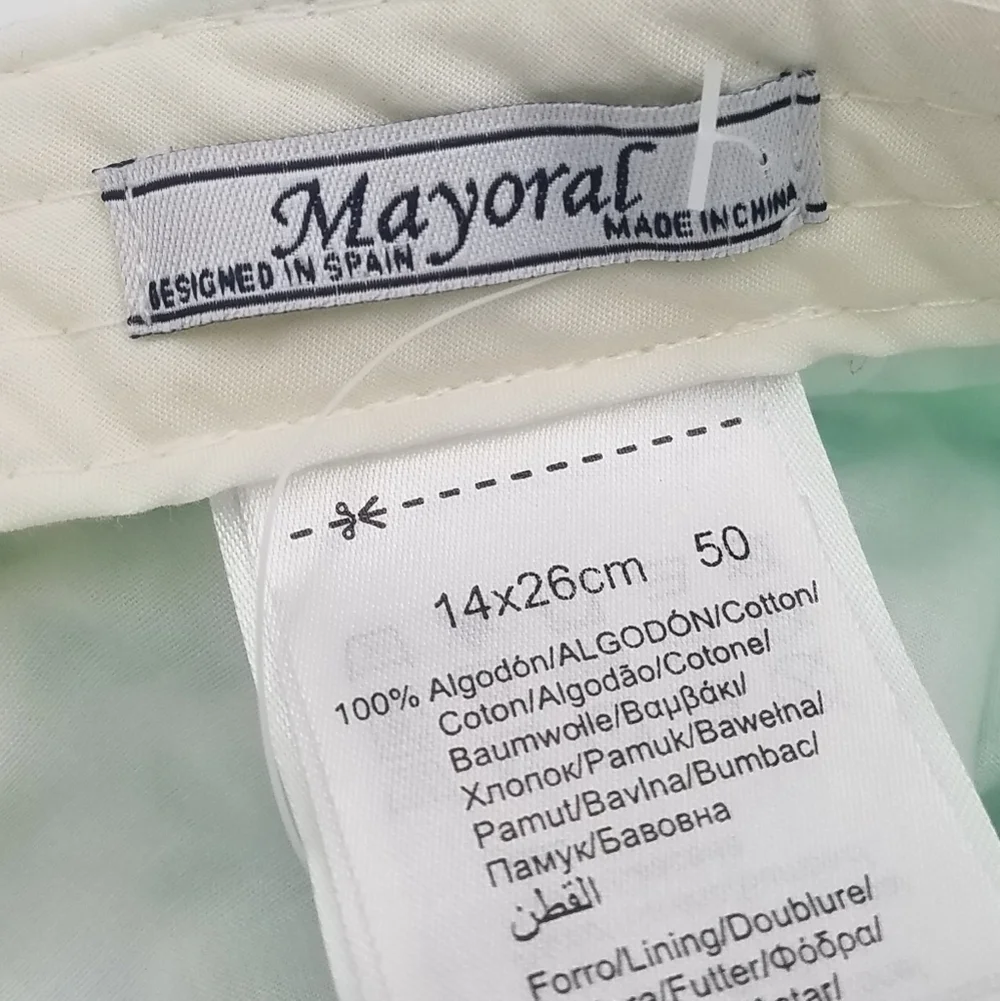 NWT Mayoral Flower Leaf Lined Sun Hat 50 3-6m